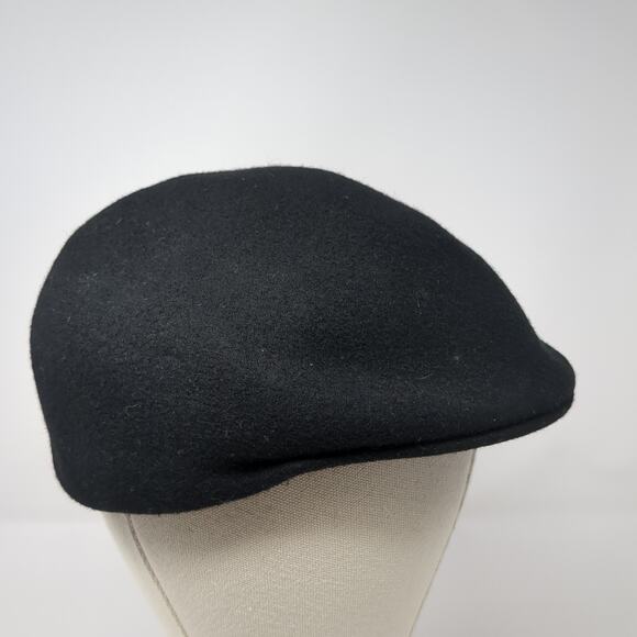 Huckel Bora Super Sima Int Flat Fitted Newsboy Cap Black Small Blank Wool Felt - Picture 6 of 12